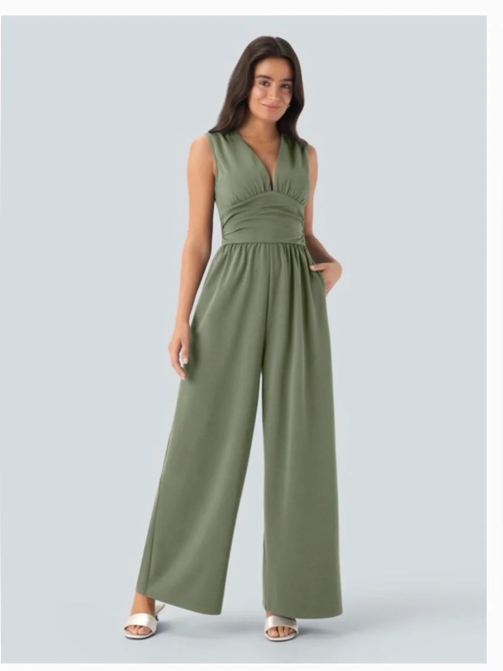 Halara Wide Leg Jumpsuit - Picture 1 of 8